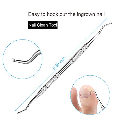 Bcabo 10Pcs/set Ingrown Toenail Tools Kit, Nail Treatment Foot Tool,Ingrown Toenail Removal Correction Clippers, Surgery Grade Nail File Lifter, Professional Pedicure Tool